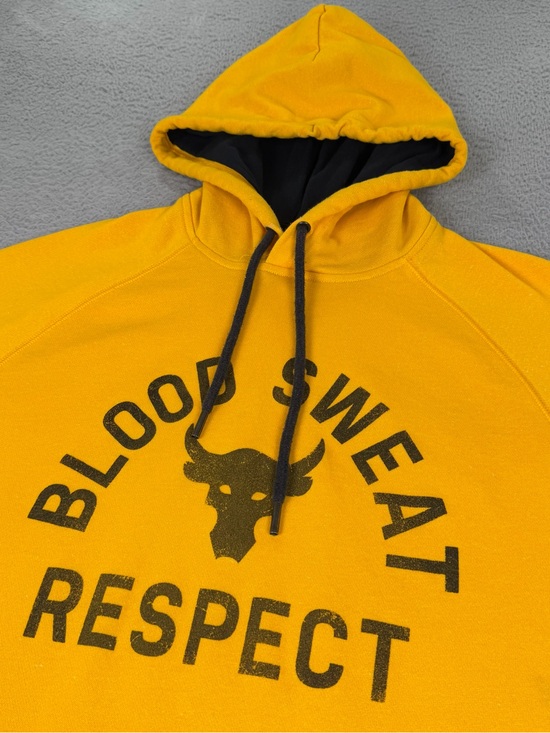 Under Armour Other - Under Armour The Rock Project Hoodie Mens Large Yellow Short Sleeve Pullover